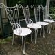 Set of 4 armchairs of garden furniture large files 40s