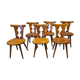 Set of 6 chairs brutalist bistro Bombenstabil year 1960