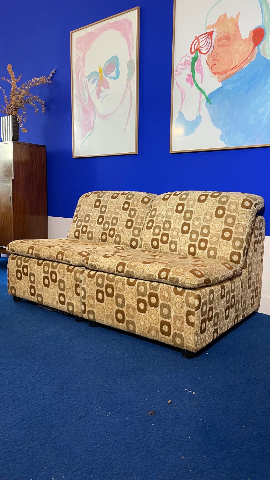 Modular sofa 2 heaters 70s