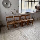 Set of 4 70s elm chairs, Regain