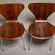 Arne Jacobsen Series 7 Chairs Rosewood Model 3107 for Fritz Hansen Denmark