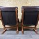 2x 60s 70s Easy Chair Leather Armchairs Westnofa Norway Mid Century