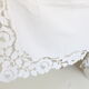 Antique cotton and linen sheet, flower embroidery, rare, 190 x 190