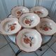 Set of 6 hollow plates Digoin Sarreguemines 30s