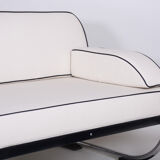 White Slezak Sofa made in 1930s Czechia - Restored