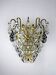 Kinkeldey XL 5-tier cut crystal wall sconce, gilt brass, Germany, 1970s
