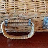 Vintage wicker suitcase