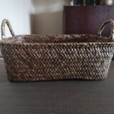 Basket / storage basket in woven rattan - Mid 20th century