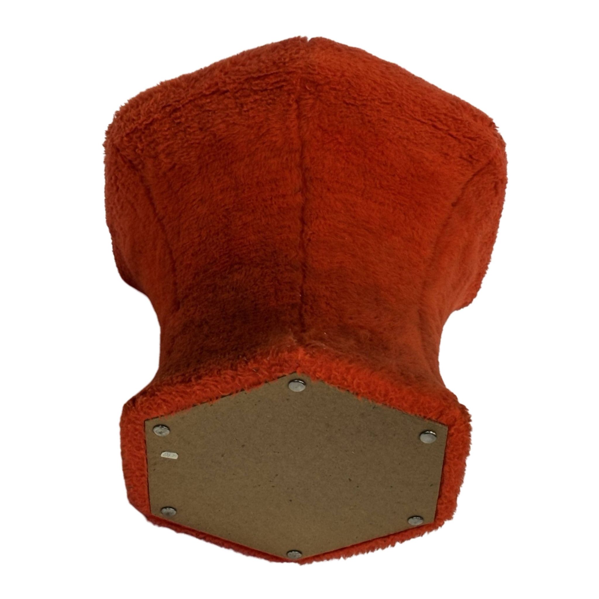 Pouf repose-pieds rond recouvert de peluche en forme de champignon vintage des années 60 et 70