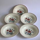 5 prairial digoin soup plates - dark foliage