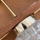 Vintage teak, brass and glass chandelier