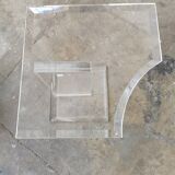 Pair of lucite, plexiglass end tables 1970