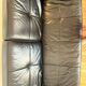 Cinna Smalla convertible sofa - black leather 3 seater