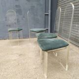 4 Plexiglas Roche and Bobois chairs