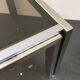 70s coffee table in chrome and smoked glass