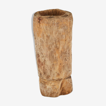 Old wooden mortar