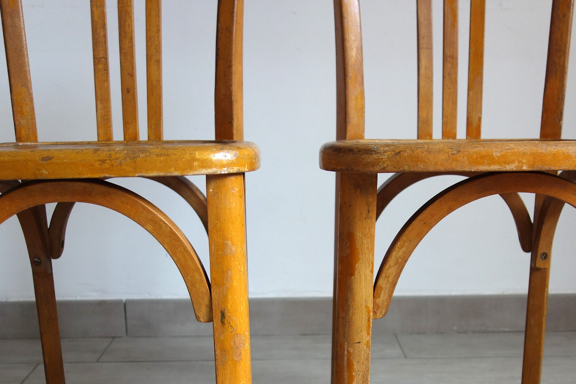 Pair of bistro chairs Stella 50s