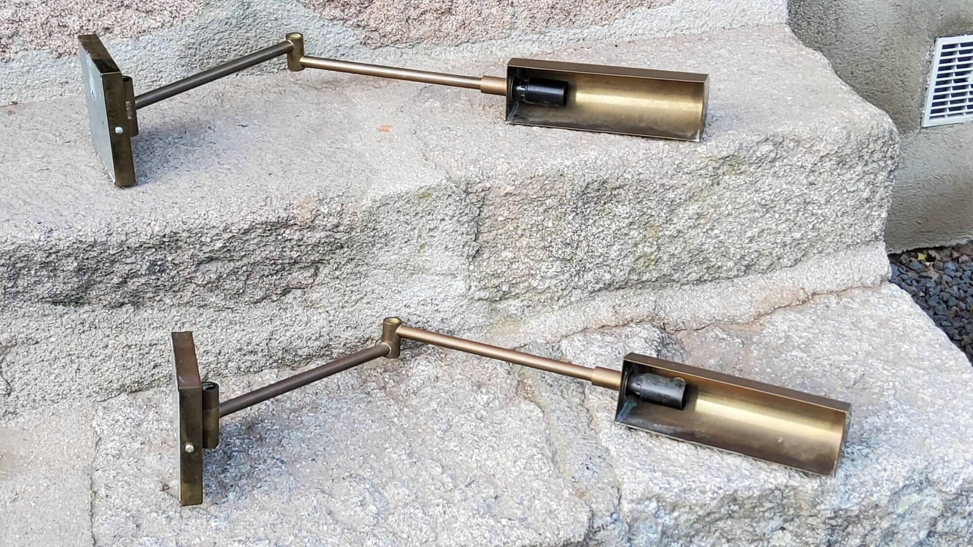 Pair of brass reading lights from the 70s/80s