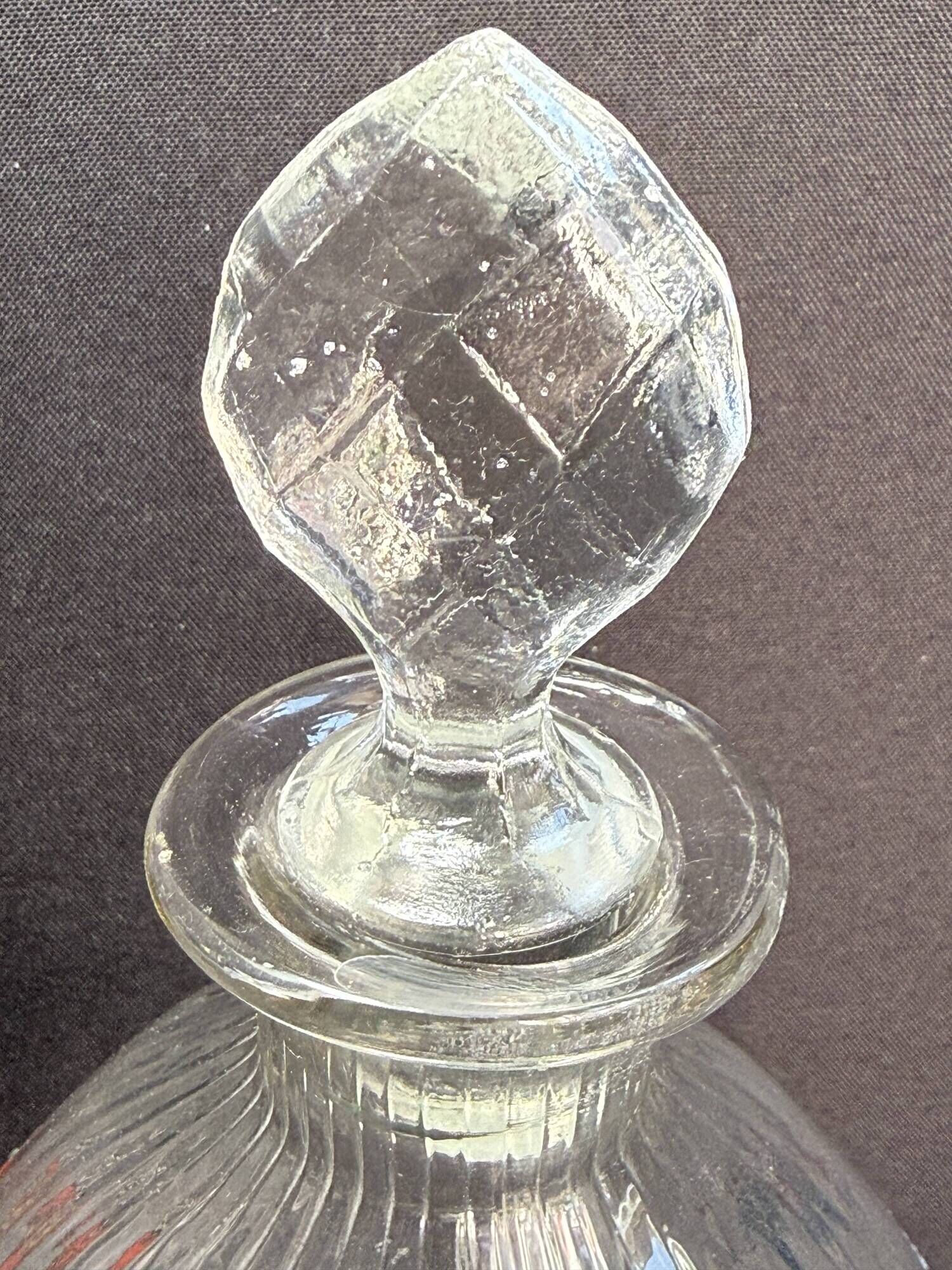 Enamelled glass service signed