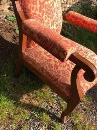 Voltaire armchair with walnut ears