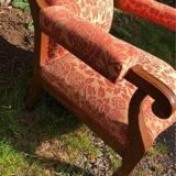 Voltaire armchair with walnut ears