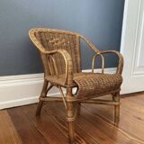 Fauteuil enfant en rotin