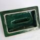 Art deco candy box in green porcelain Letalle, St Clément