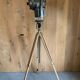 Cinema projector A.E Cremer Paris on its adjustable wooden foot circa 1960