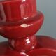 Art Deco ceramic candlestick, burgundy