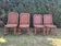 4 chaises Perret et Vibert en bambou et rotin