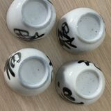 4 vintage stoneware cups