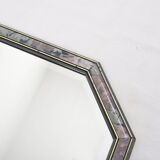 Old octagonal beveled mirror.