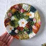 Ensemble de 6 assiettes et assiette à gâteau avec pied en céramique