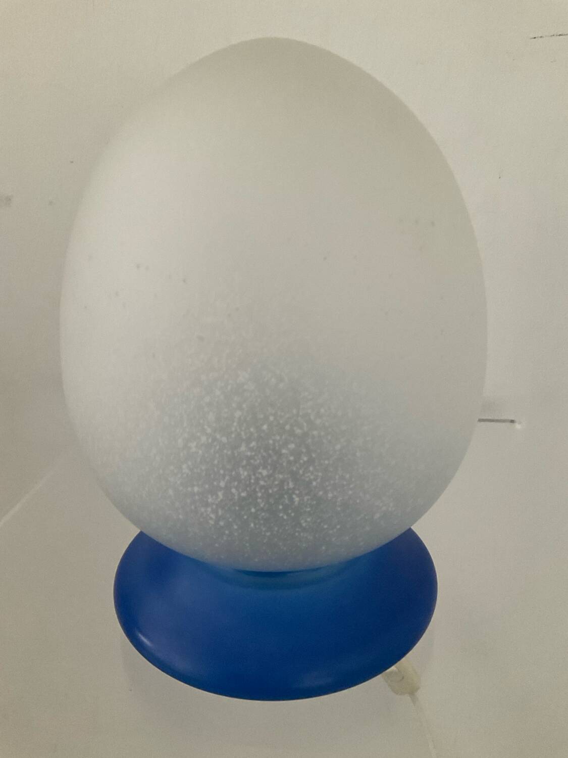 80s glass paste egg lamp