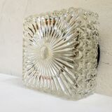 Chiseled glass ceiling lamp 1970