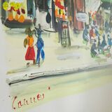 Old painting, gouache on paper