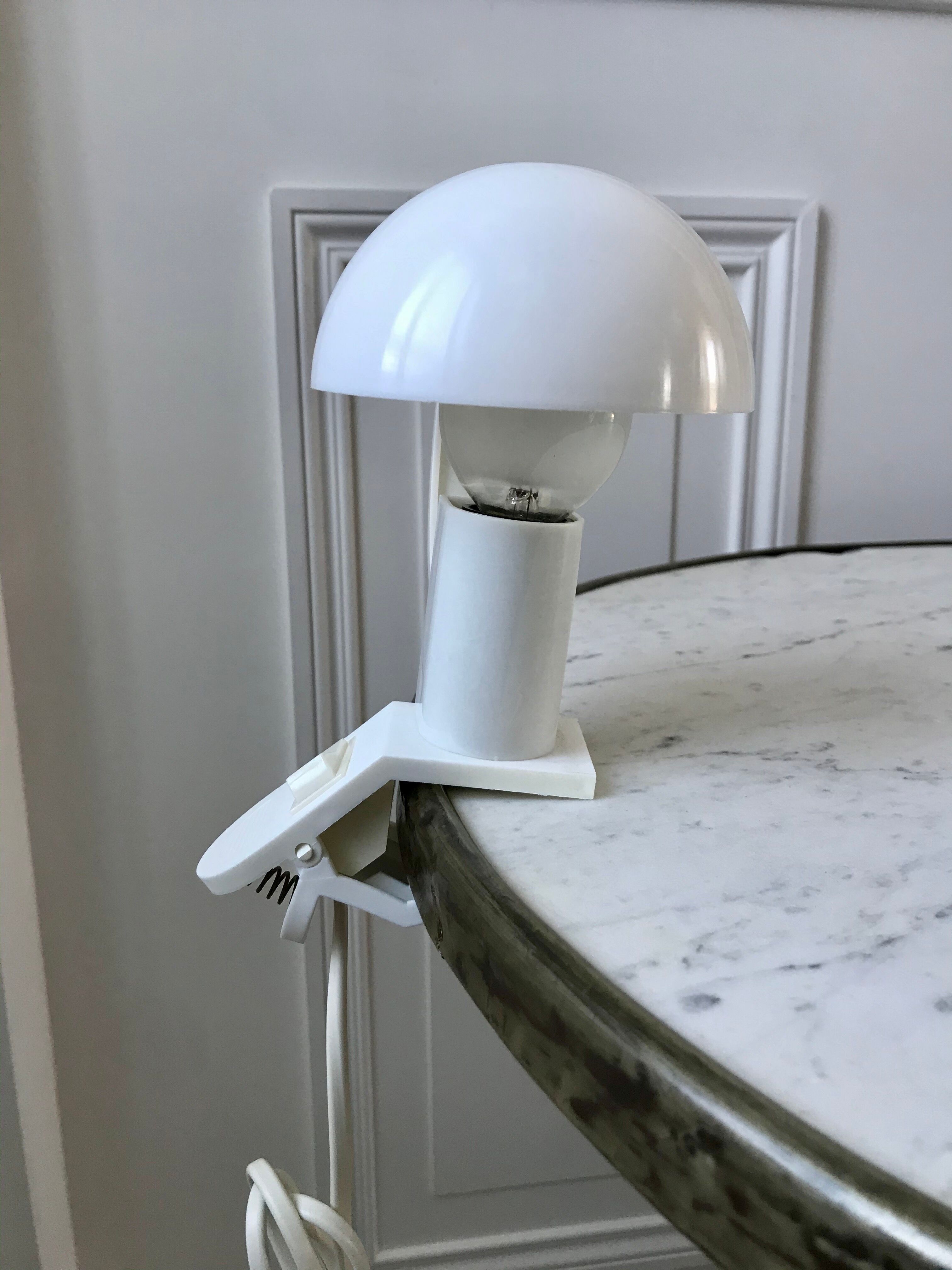 lampe champignon design à pincer Sarlam années 70
