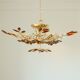 Large amber crystal floral chandelier – Maison Baguès style