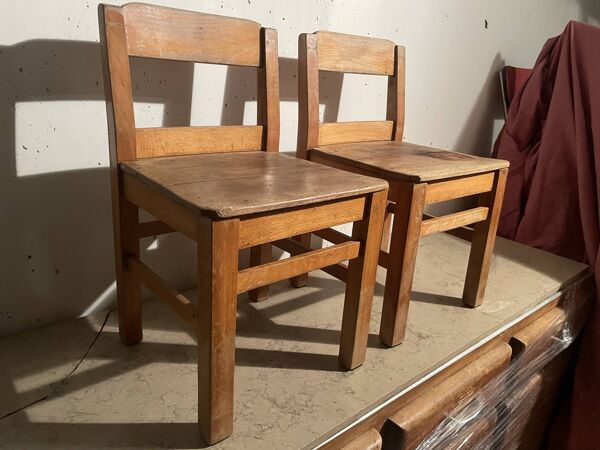 Paire de chaises enfant, années 50