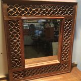 Carved teak mirror 55X61cm