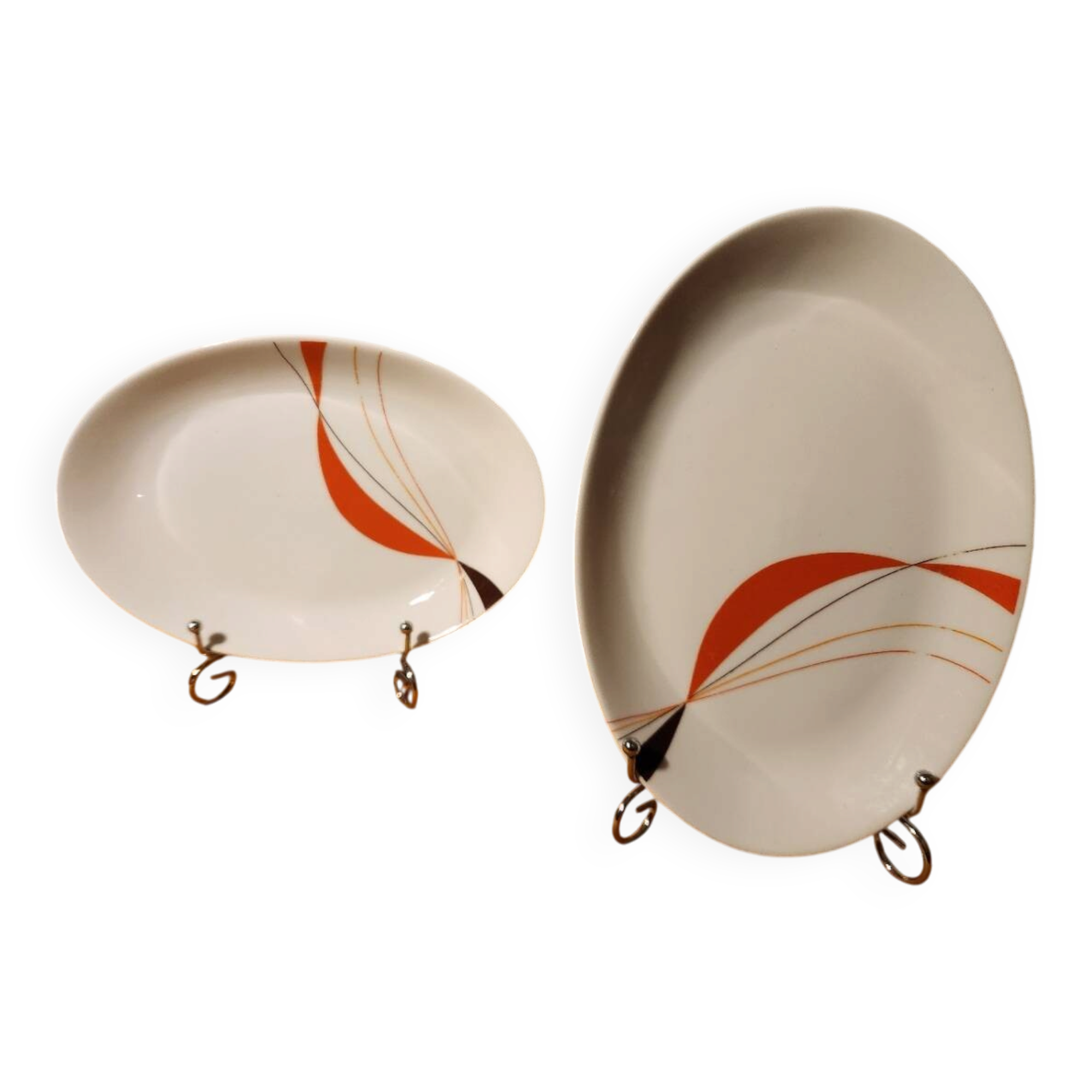 Pair of small oval designer dishes 70 Winterling Marktleuthen Bavaria