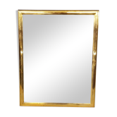 Vintage brass rectangle mirror