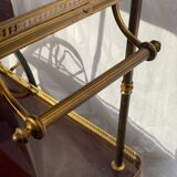 Trolley bar in neoclassical mahogany and brass