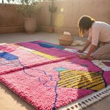 Natural handmade Berber rug 3x2 m