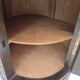 1930s, Scandinavian side cabinet, dark oak wood.