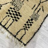 Handmade wool Berber rug 278 X 150 CM