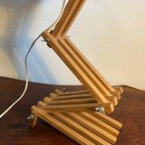 Wooden accordion wall lamp