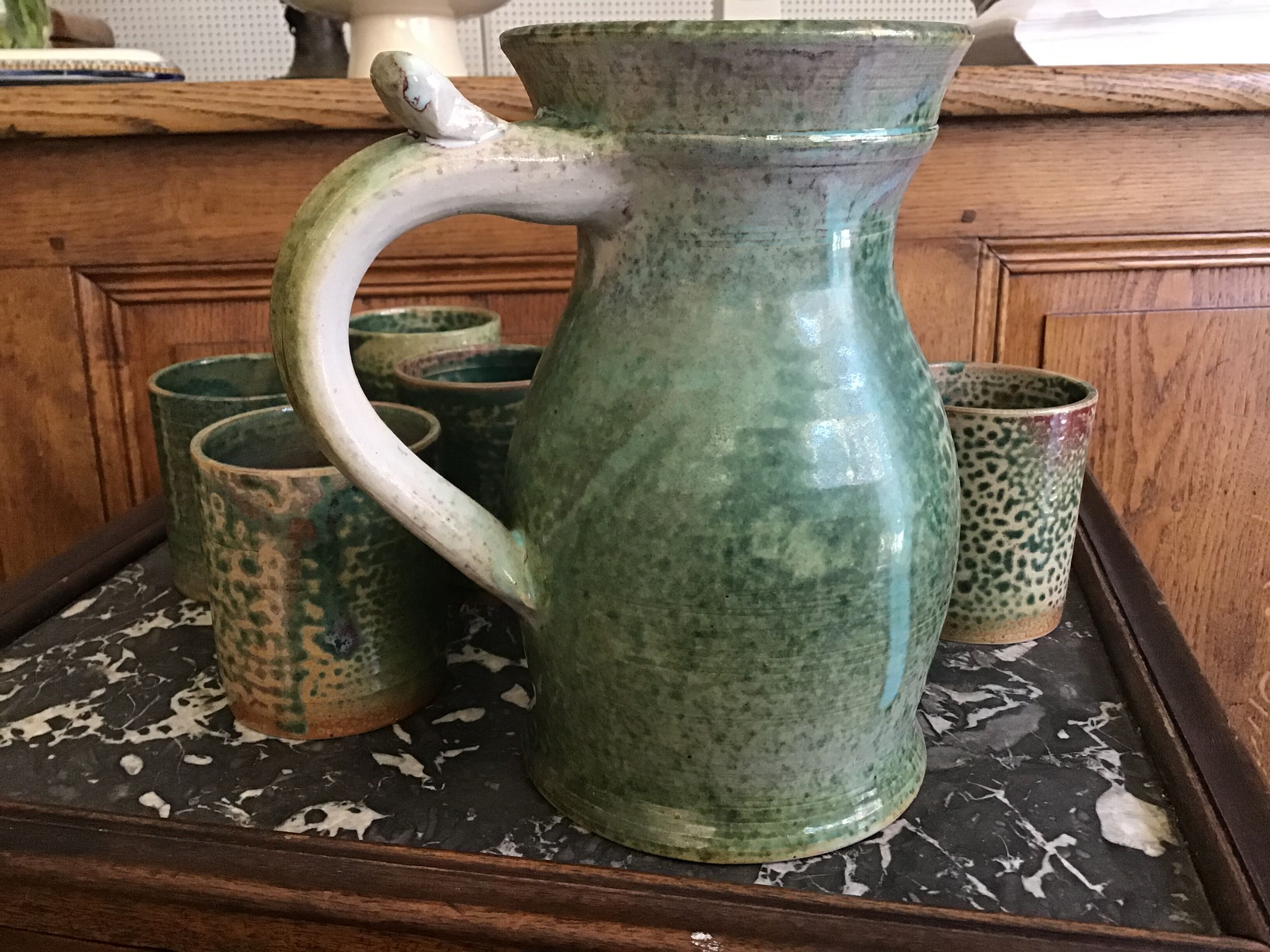 Orangeade serving in sandstone