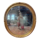 Miroir ovale biseauté bois doré style Louis XVI XIXe siècle