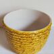 Vintage “rope” slip ceramic planter